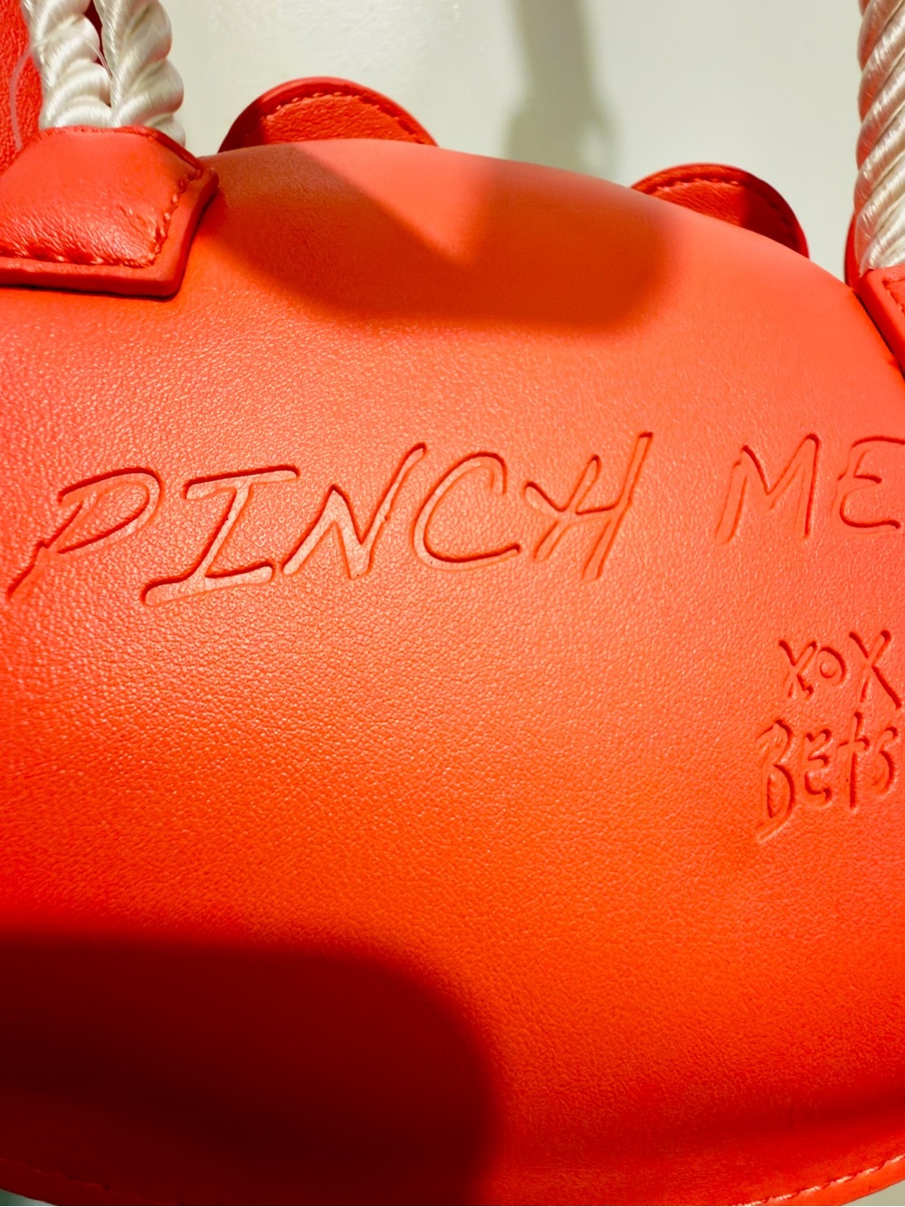 Betsey Johnson Red Crab Crossbody Bag with Rope Strap - Picture 8 of 13